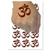 Om Aum Hinduism Buddhism Jainism Yoga Symbol Temporary Tattoo Water Resistant Fake Body Art Set Collection - 15 2" Tattoos (1 Sheet)