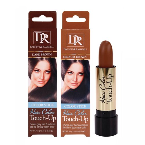 (6 PACK) Root Color Cover Stick Hair Color Touch-Up 0.15oz (BLACK)