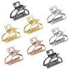 Small Hair Clips Akamino Metal Hair Claw Clips, Hair Accessories for Women Half Bun Hairpins for Thick - 8 Pack