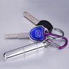 Hotop Portable Toothpick Holder Pocket Waterproof Aluminium Alloy Toothpick Box Metal Pill Case with Key Ring, 2.8 x 0.6 Inch