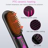 QUMOX Cordless Hair Straightener Brush, Portable Straightening Brush for Travel, Mini Hot Ionic Straightener Comb for Women, Ceramic Coating, Lightweight for Touch-ups (Charger Not Included)