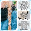 TIESOME Sparkly Rhinestone Snowflake Hair Clip, 8 PCS Silver Christmas Mini Pearl Hairpins Cute Metal Alligator Clips Elegant Shinny Hair Accessories for Women Princess Long Thick Hair
