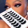 Lifernilash False Eyelashes Wispies Natural Look 3D Faux Mink Lashes Pack 8 Pairs Styles Mixed Soft Reusable Fake Eyelashes (MIXED2)