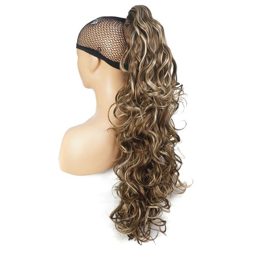 Lydell 30&quot; Long Curly Styled Clip In Claw Ponytail Hair Extension Synthetic Hairpiece 280g with a...