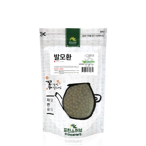 [Medicinal Korean Herbal Pills] 100% Natural Hair Restoration Pills (Houttuynia Cordata, Perilla Frutescens and Green Tea/발모환) (4 oz)