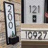 House Address Numbers, 5 Inch Metal Modern House Numbers,Floating Numbers for Garden Door Mailbox Decor with Nail Kit and Instructions, Black (Number 7)