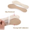 Arch Support Insoles Silicone Gel Invisible Slim Inserts Shock Absorption, Arch Pain Foot Heel Pain Relief, 3/4 Length for Women Shoes High Heel Shoes 5-8, 3 Pairs-Nude