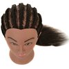 LOHXINHAIR 100% Real Human Hair Mannequin Head Manikin Manican Training Doll Head with Stand for Hairdresser Practice Braiding Styling Bleaching Dyeing Curling Cutting Natural Black