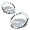 [2 Pack] Round Ultra-thin Cell Phone Ring Holder Stand,360 Degree Rotation and 180 Degree Adjustable Finger Ring Kickstand with Polished Metal Phone Grip (Silver)