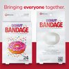 BioSwiss Bandages, Donut Shaped Self Adhesive Bandages, Latex Free Sterile Wound Care, Fun First Aid Kit Supplies for Kids, 24 Count