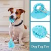 FRCOLOR Teeth Cleaning Ball Suction Cup Dog Chew Toy Stimulating Tug of War Dog Tug Toy with Squeaky Sound Small Dog Toys Squeaky Dog Toys Dog Squeaky Chew Toy Pets Toys TPR Puppy Dog Pull