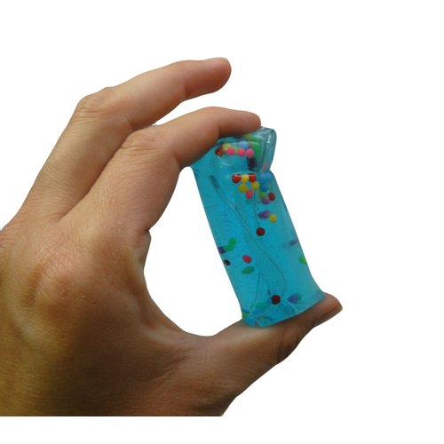 4 Different Water Trick Snakes - Filled with Glitter, Confetti, Glow in The Dark, and Pearl - Stress Toy - Slippery Tricky Wiggly Wiggler Tube - Squishy Wiggler Sensory Fidget Ball (Random Colors)