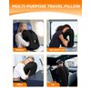 Sunany Travel Pillow, Inflatable Neck Pillow Used for Airplanes/Cars/Buses/Trains/Office Napping with Eye Mask/Earplugs (Balck)