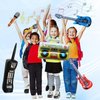 80s 90s Party Decorations,Inflatable Radio Retro Inflatable Fake Phone Rock Inflatable Guitar Inflatable Microphone Props Set with 1 Hand Pump, Hip Hop Party, Christmas Birthday Party Supplies (7pcs)