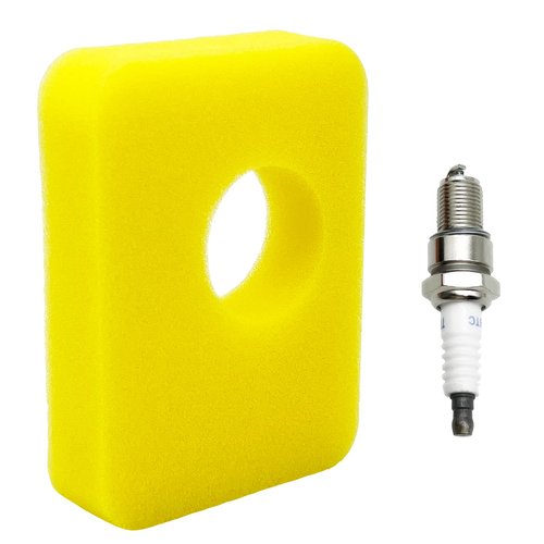 Air Cleaner Replacement Foam Filter 799579 for Briggs Stratton Engine Air Filters Spark Plug compatible with Briggs and Stratton Lawn Mower