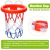 KSABVAIA Bath Toys - Bathtub Basketball Hoop for Kids Toddlers - Bath Toys Shower Toys for Kids Ages 4-8,Suction Cup Basketball Hoop & 3 No Hole Balls Set for Boys Girls