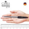 Camila Solingen CS19 Sapphire Metal Nail File for Natural Nails Fingernail and Toenail Care, 8" Double Sided Coarse and Fine for Manicure and Pedicure