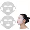 MIBICIRI 2-Pack Silicone Hydrating Mask to Slow Evaporation of Mask Essence, Reusable Mask Sleeve Hook, Facial Moisture Treatment Tool (White)