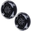 AOWISH 2-Pack Light Up Scooter Rear Wheels 80mm Flash Flashing Inline Skates Replacement Wheel with Bearings ABEC 9 for Adjustable 3-Wheel Kick Scooters (Black)