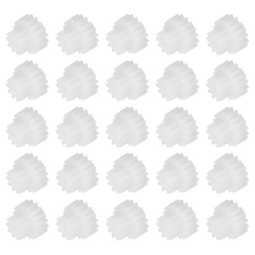 MECCANIXITY 50Pcs Plastic Gears 16 Teeth Plastic Double Gears Model 16102BA Reduction Gear for RC Car Model DIY Robot,White Module 0.5