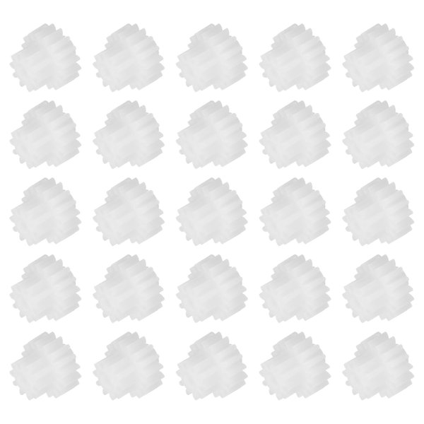 MECCANIXITY 50Pcs Plastic Gears 16 Teeth Plastic Double Gears Model 16102BA Reduction Gear for RC Car Model DIY Robot,White Module 0.5
