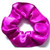 Satin Fabric Hair Scrunchie Handmade by Scrunchies by Sherry (Fuchsia)