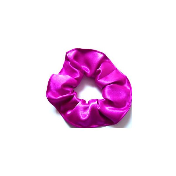 Satin Fabric Hair Scrunchie Handmade by Scrunchies by Sherry (Fuchsia)