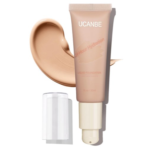 UCANBE Matte Liquid Foundation Makeup, Medium to Full Coverage Waterproof Longwear Serum Cream Fo...