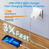 iPhone 16 15 Fast Charger 10FT,2Pack 20W USB C Fast Wall Charger Block with 10Ft Long USB C Charging Cable Cord for iPhone 16/16 Plus/16 Pro/16 Pro Max/ 15/15 Pro/15 Pro Max/15 Plus,iPad 12.9/11/10.9