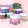 Boko 50ML Body Glitter Gel, Iridescent Mermaid Chunky Glitter Gel for Face Hair Body Snow Flake Makeup, Cosmetic Face Glitter Sequins for Christmas Festival Concert Party Cheer Rave Accessories