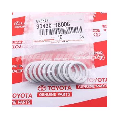 Toyota Drain Plug Gaskets for Transfer Case Set of 10 OEM 90430-18008