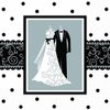 Elegant Black & White Wedding Beverage Napkins | Wedding and Engagement Party