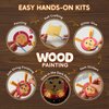 Klever Kits Wooden Painting Craft Kit-Glow in The Dark- Arts and Crafts for Kids Ages 6-12 Wood Slices with Art Activitiy Supplies, Wood Crafts for Boys Girls Party Gift Christmas Tree Ornaments
