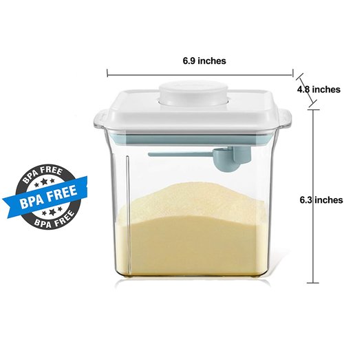 Cozey Daily Formula Container for Baby Formula Dispenser with Scraper and Scoop 730g Milk Powder Container BPA-Free Airtight Formula Storage Container 1700ml - Non-Slip Design