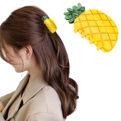 Hapdoo Pineapple Hair Clips, Cute Fruit Hair Claw Clip for Women Girls, Acetate Hair Accessories Gift