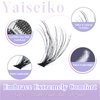 Lash Extension Kit 280Pcs Lash Clusters DIY Individual Lashes 30D 40D Eyelash Extension Kit D Curl Volume Cluster Lashes Wispy with Long Lasting Lash Bond and Seal and Lash Tweezers, by Yaiseiko