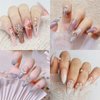 12 Pcs Moon Nail Charms 3D Alloy Gold Silver Moon Little Stars Nail Gems for Acrylic Nails Pink White Crystal Nail Rhinestones Luxury Shiny Moon with Diamonds Nail Jewels for Women Manicure Ornament