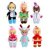 Cry Babies Tiny Cuddles Christmas Noelle - 9" Baby Dolls, Cries Real Tears, Red and Green Christmas Tree Themed Pajamas