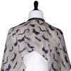 Men's Barber Cape For Hair Stylists- Home Hair Cuts - Salons - Snaps, Retro Mustache Design (Grey)