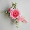 Fangsen Wedding Boho Pink Rose Flower Hair Comb Bridal Headpiece Floral Hair Accessories for Brides and Bridesmaids Silver