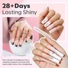 Modelones Poly Nail Gel Kit, 6 Colors Poly Extension Gel Clear Pink White with 48W Nail Lamp 3D Nail Charms Builder Slip Solution Complete Toe Nail Kit Supplies for Starter