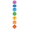 Chakras Set of 7-9" Total Sheet Area - Vinyl Stickers - for Car Laptop I-Pad Phone Helmet Hard Hat - Waterproof Decals