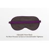 Premium Handcrafted 25 Momme Mulberry Silk Eye Mask for Sleeping (Purple Passion)