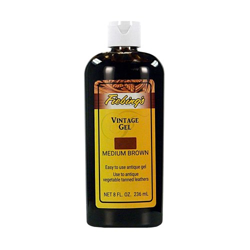 Fiebing's Vintage Gel - Medium Brown 8oz - Antique Gel for leather