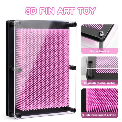 3D Pin Art Toy, Pin Art Board Pin Art Toy for Kids, Sensory Toys for Age 3, 4, 5, 6, 7, 8, 9, 10+ Years Old Kids Boys Girls, Toddler Toys Birthday Gifts Baby Girl Boy Gifts Fidget Toys