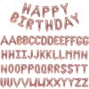 65Pcs Happy Birthday Balloons Set 2 Set Rose Gold Alphabet A-Z Letter Balloons 16in Balloon Foil Letter Decorations Party Decor Rose Gold Letter Balloons Alphabet A-Z Party Supplies