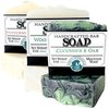 Emily's Homestead Natural Variety Bar Soap, 3 Pack, Cucumber Oak, Peppermint Oatmeal, Woodland Walk, Gift Set
