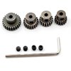 FainWan 4-Pack Steel Metal Mod 0.6 Module Pinion Gear Set Motor Gears 5mm Shaft Hole 17T 21T 26T 29T for RC Cars Trucks Crawlers Buggies