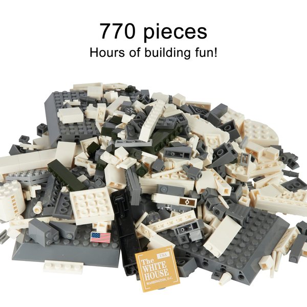 Apostrophe Games White House Building Block Set (770 Pieces) Washington D.C. White House Famous Landmark Series - Architecture Model for Kids and Adults