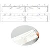 50pcs Microblading Eyebrow Template Eyebrow Ruler Stencils Disposable Brow Ruler Sticker Brow Measuring Shaper Tool (Brow Shape B)